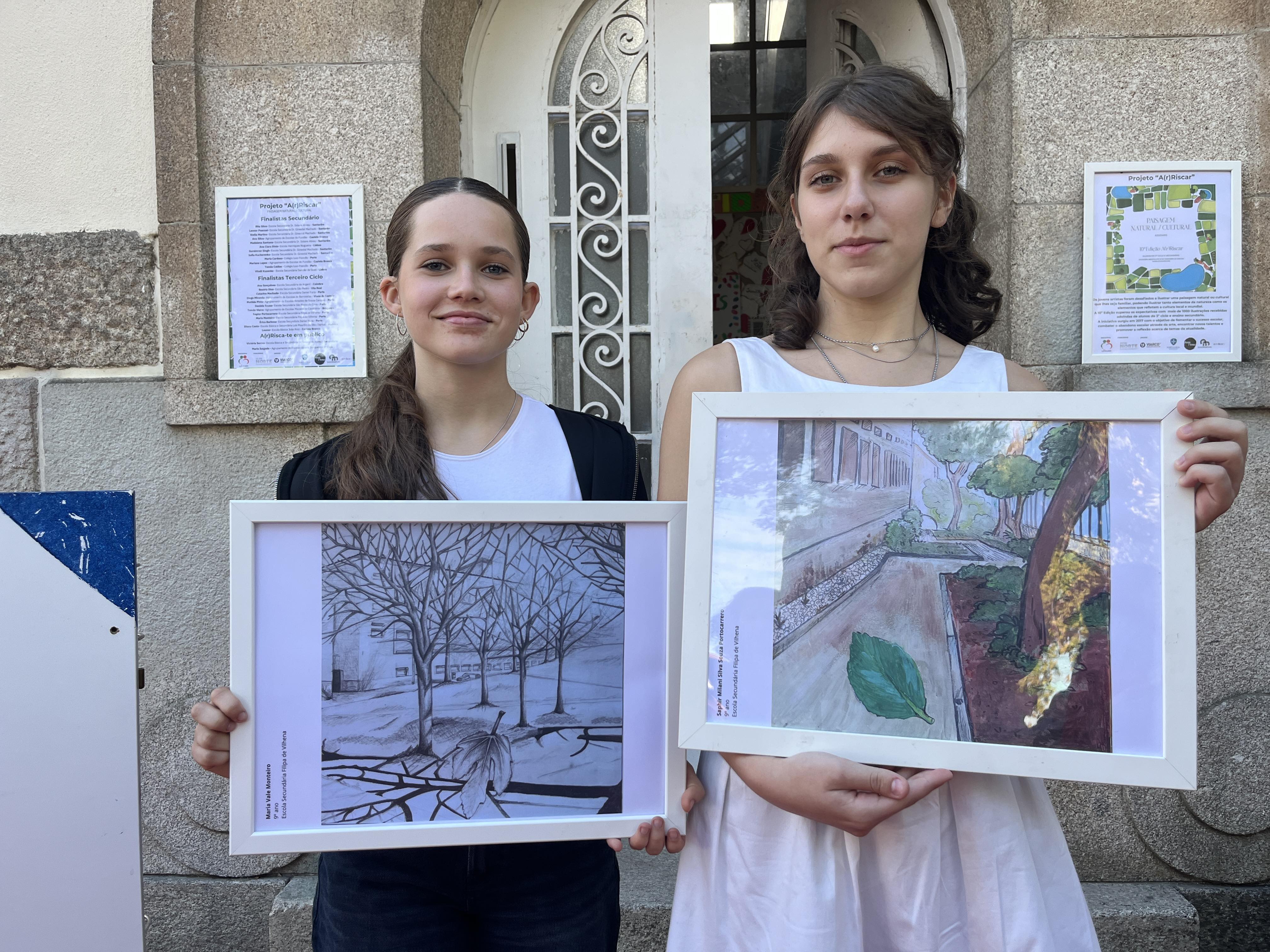 Alunas finalistas da ESFV no Concurso A(r)Riscar